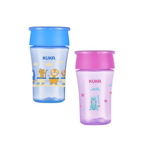 Copo De Treinamento Infantil 360º Tampa Protetora Antivazamento 200ml 6m+ Kuka