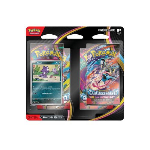 Cartas Pokémon Blister Quadruplo Caos Ascendentes Toxel 25 Cards Copag