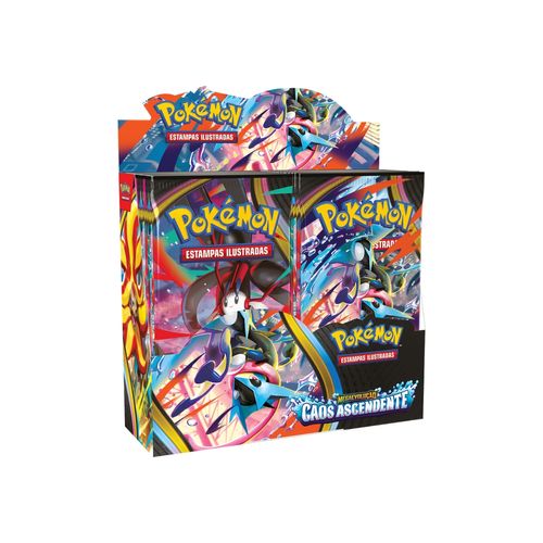 Cartas Pokémon Box Jogo TCG Coleção Caos Ascendente 144 Cards Copag