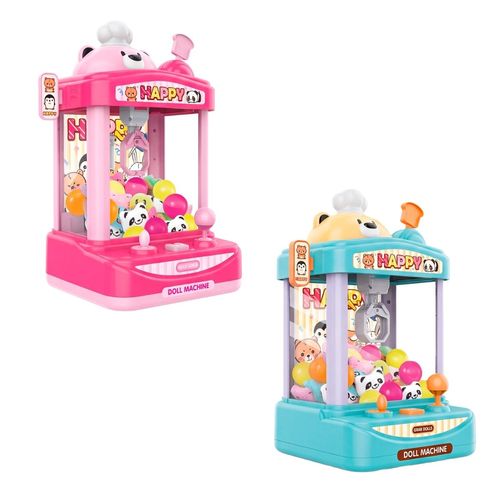 Mini Máquina De Pegar Bichinhos Infantil Garra Som e Luz Happy Time Maxi Toys