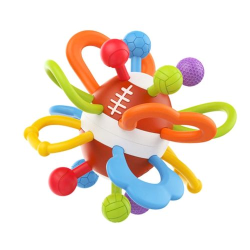 Mordedor Bebê Bola Massageadora Sensorial Silicone Senseplay Football Maxi Baby