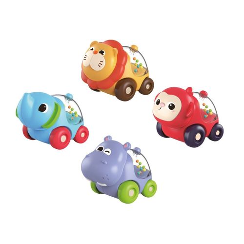 Brinquedo Kit 4 Carrinhos Chocalho Interativo Bebê 6m+ Maxi Baby