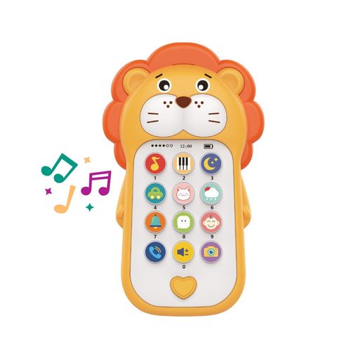 Brinquedo Interativo Bebê Telefone Educativo Musical Mordedor Leão Maxi Baby