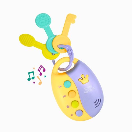 Mordedor Sensorial Bebê Brinquedo Interativo Musical Som/Luz Chaves Maxi Baby