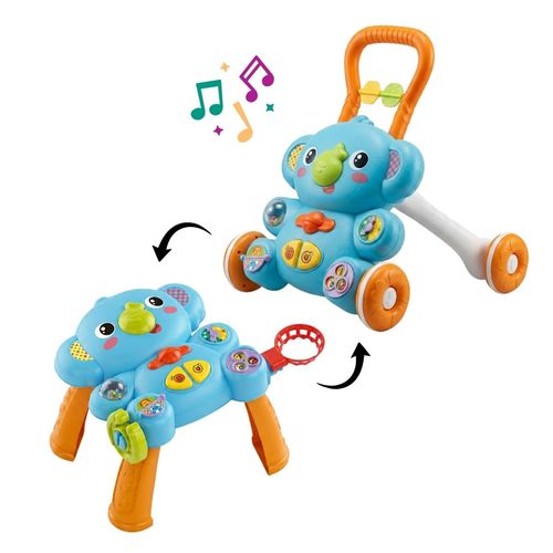 Andador Bebê Empurrar 2 em 1 Mesa de Atividades Musical Interativa Maxi Baby