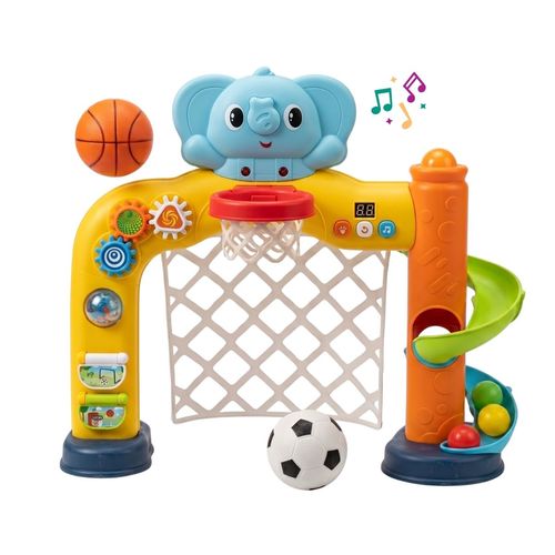 Brinquedo Trave de Futebol Musical Basquete Bolinhas Placar Funny Maxi Baby