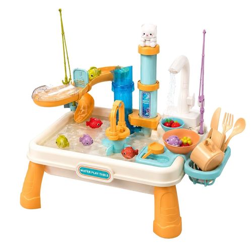 Mesa Atividades Infantil Pescaria com Água Cozinha Torneira Aquapark Maxi Toys