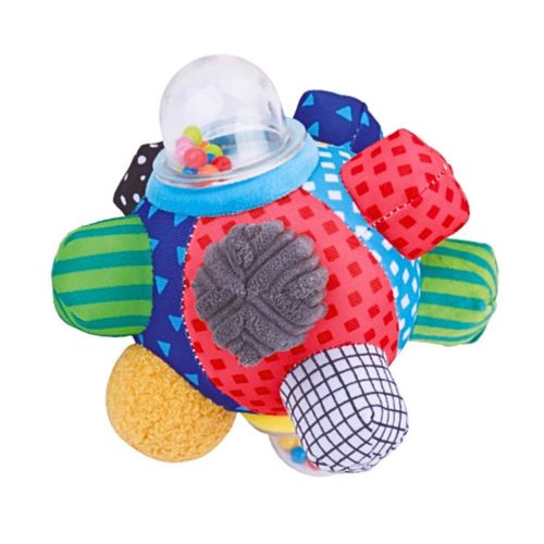 Bola Sensorial Atividades Para Bebê Montessori Chocalho Texturas Softball Maxi Baby