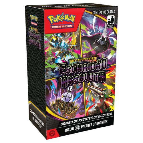 Cartas Pokémon TCG Booster Coleção Escuridão Absoluta 108 Cards Copag