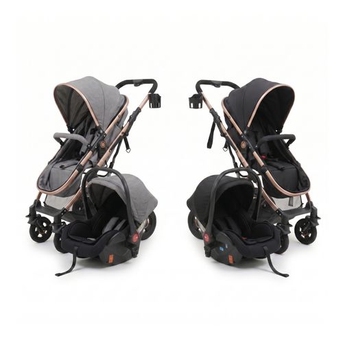 Carrinho de Passeio com Bebê Conforto Assento Reversível Berço Moisés Elysian Maxi Baby