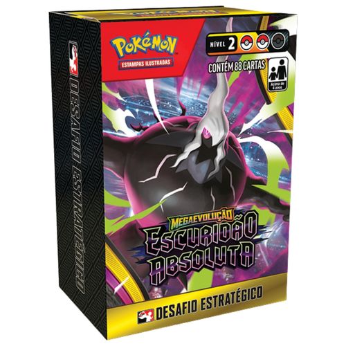 Cartas Pokémon TCG Coleção Desafio Estratégico Escuridão Absoluta 88 Cards Copag