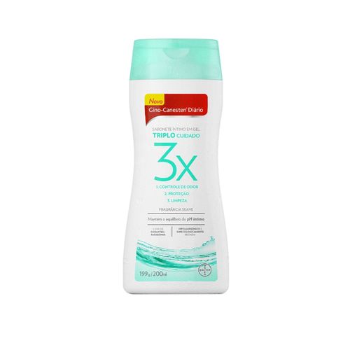 Gino-Canesten Sabonete Íntimo Diário Gel Triplo Cuidado 200ml