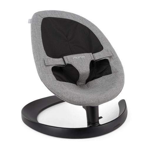 Cadeira de Descanso Bebê Balanço Natural Poltrona Reclinável Leaf Grow Cinza Nuna
