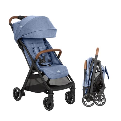 Carrinho de Passeio Bebê Fechamento Uma Mão Compacto 0-22kg Pact Pro Azul Joie