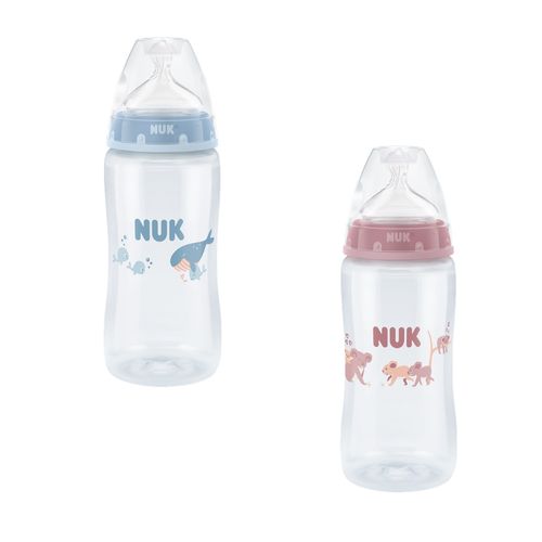 Mamadeira Antivazamento First Choice Controle de Temperatura 300ml Nuk