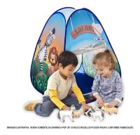cabana tenda infantil estampa de safari.